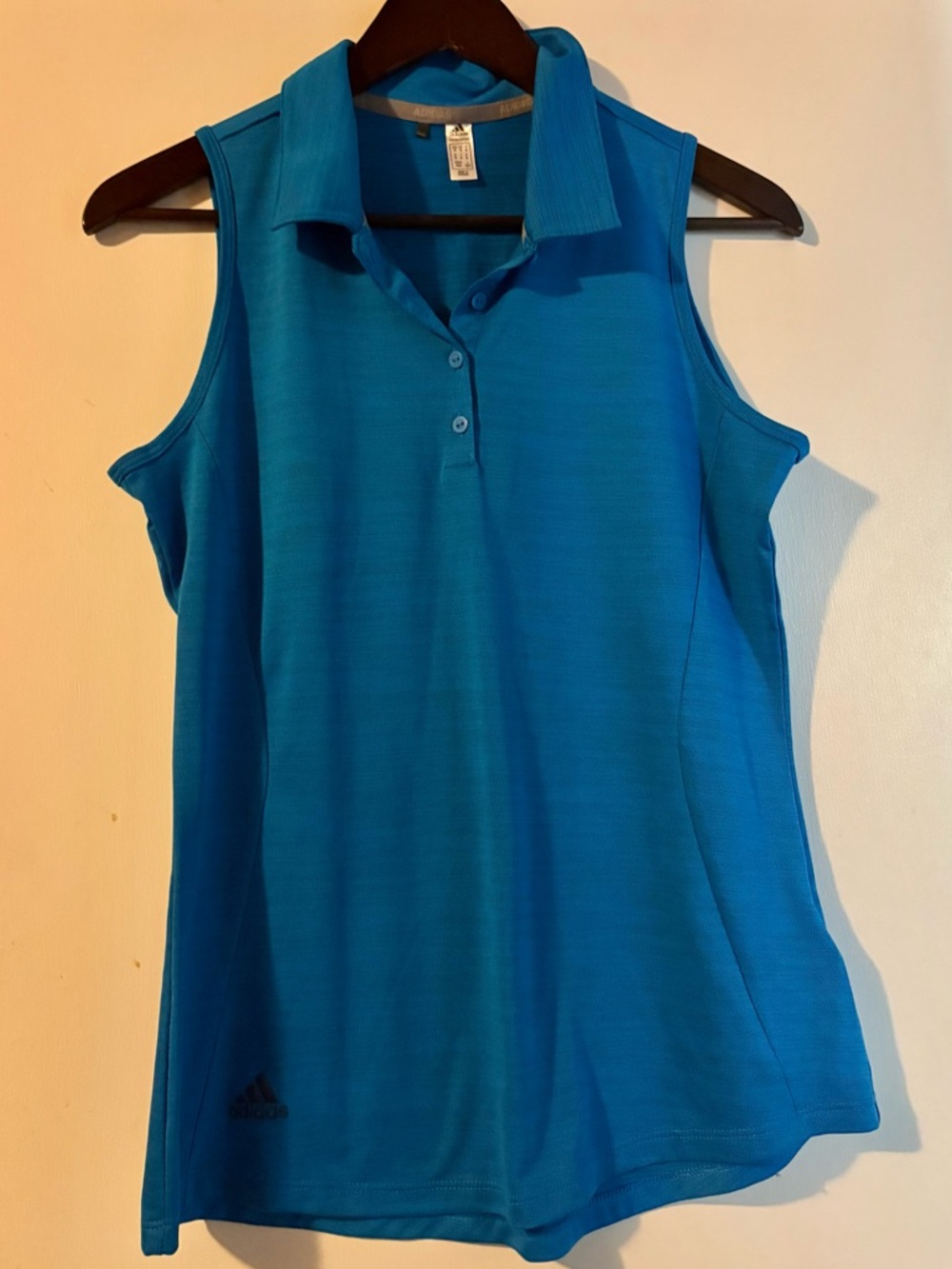 adidas Women’s Sleeveless Polo Tank - Bright Blue